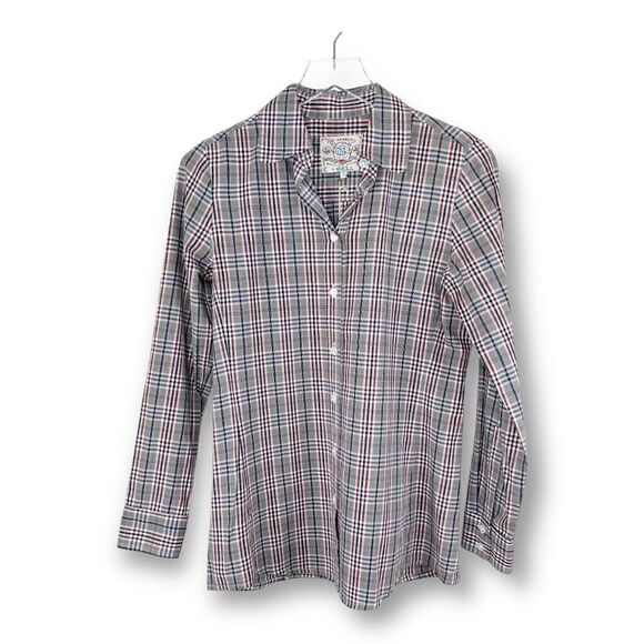 Bell by Alicia Bell Cotton Plaid Button-Up Collared‎ Shirt Sz 4 NWT - Picture 1 of 10